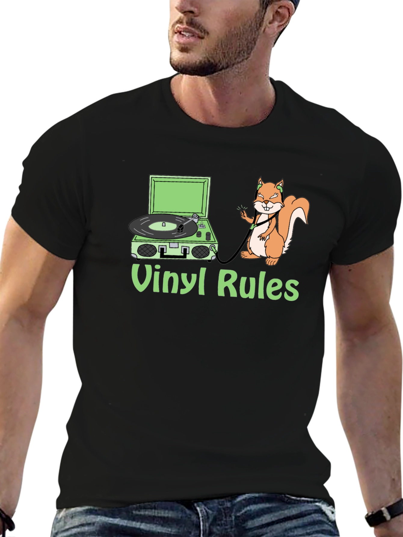 Vinyl Rules Squirrel T-Shirt