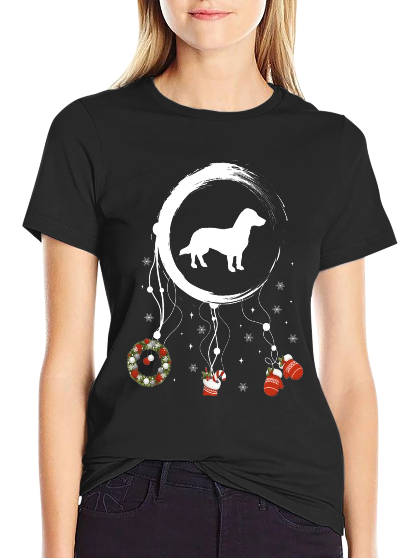 Dachshund Christmas Dreamcatcher T-Shirt