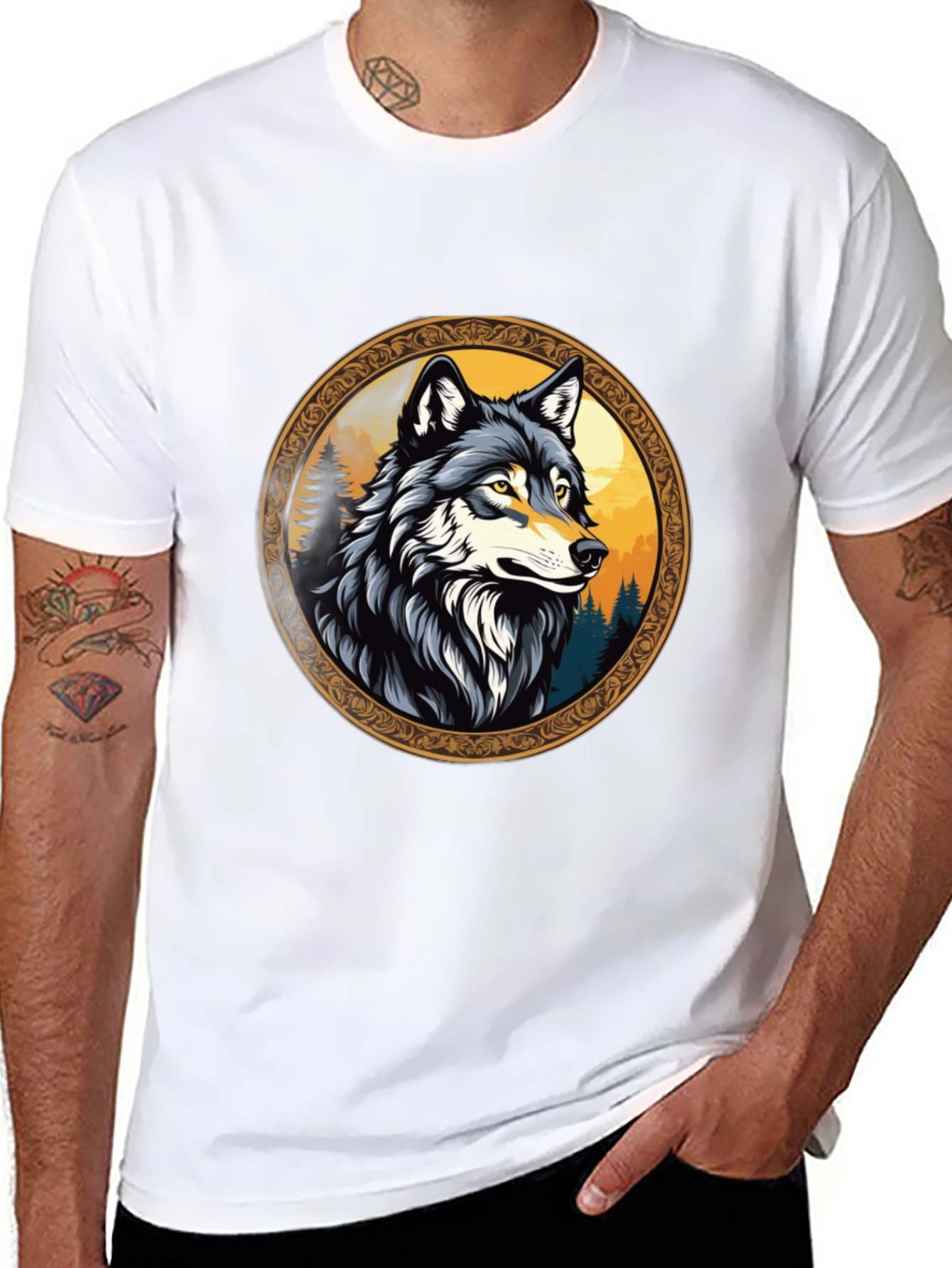Wolf Graphic Tee - Wildlife Design