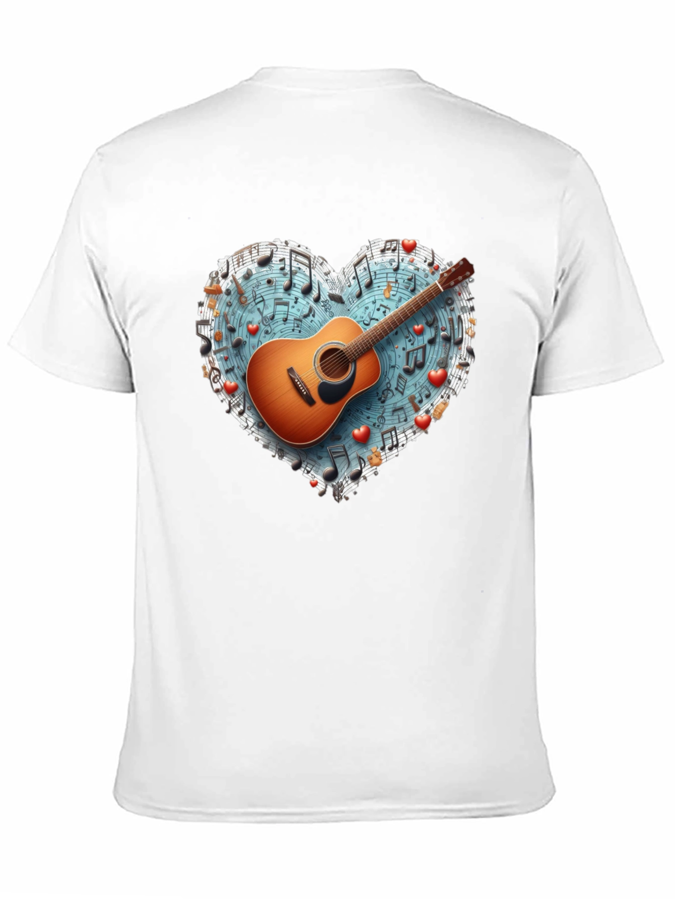 Music Lovers Guitar Heart T-Shirt