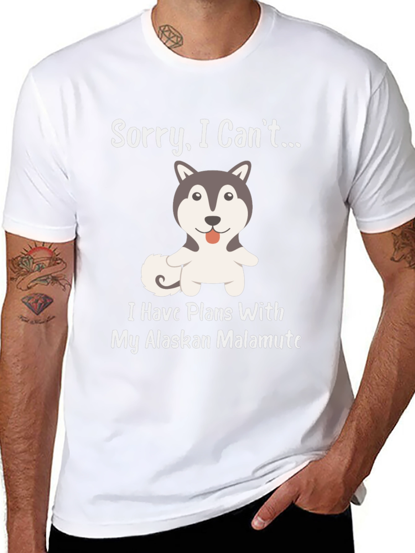 Alaskan Malamute T-Shirt - Sorry I Cant...