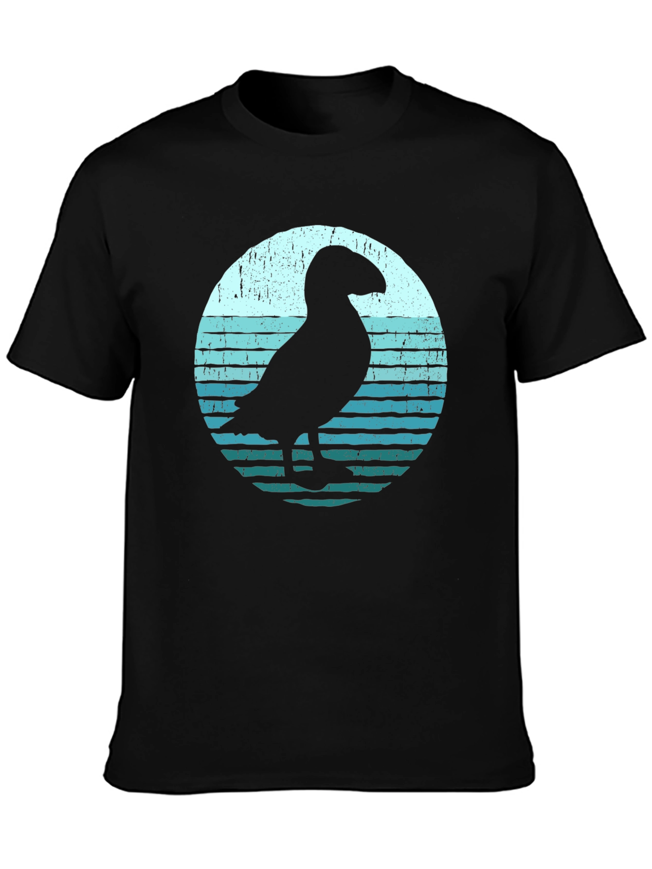 Puffin Silhouette Graphic Tee - Black