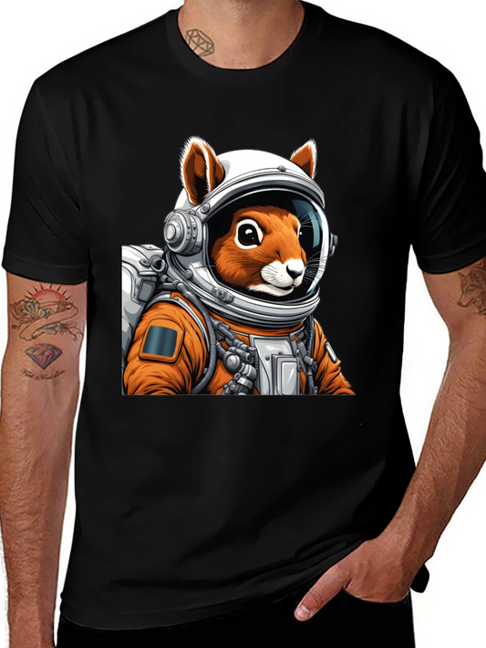 Squirrel Astronaut Graphic T-Shirt - Space Explorer Tee