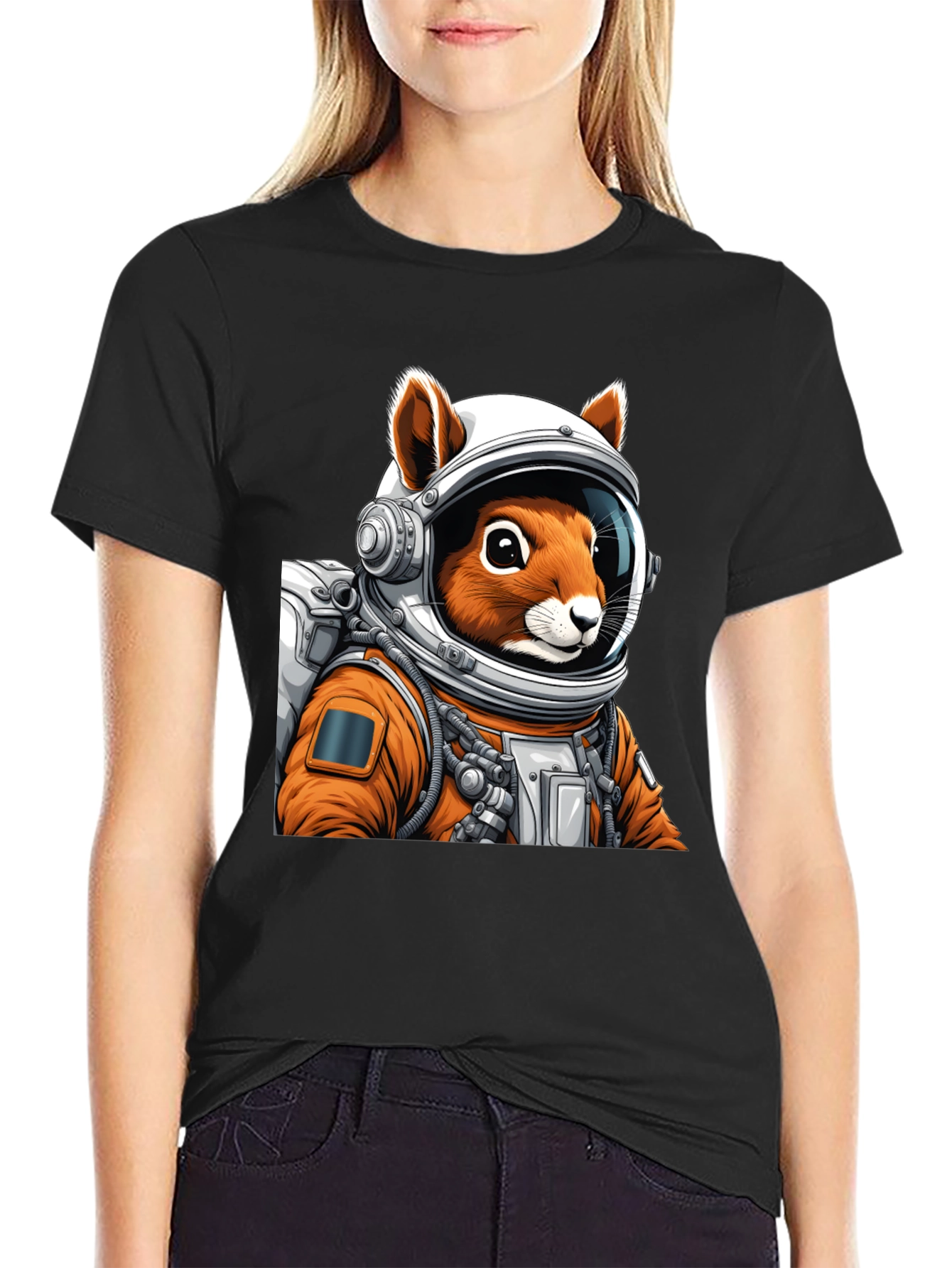 Squirrel Astronaut Graphic T-Shirt - Space Explorer Tee