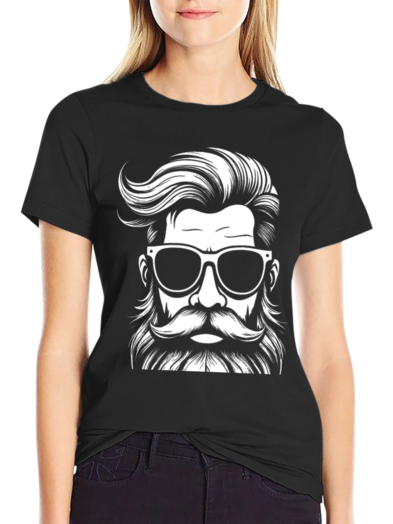 Cool Dude Graphic Tee - Black Hipster T-Shirt
