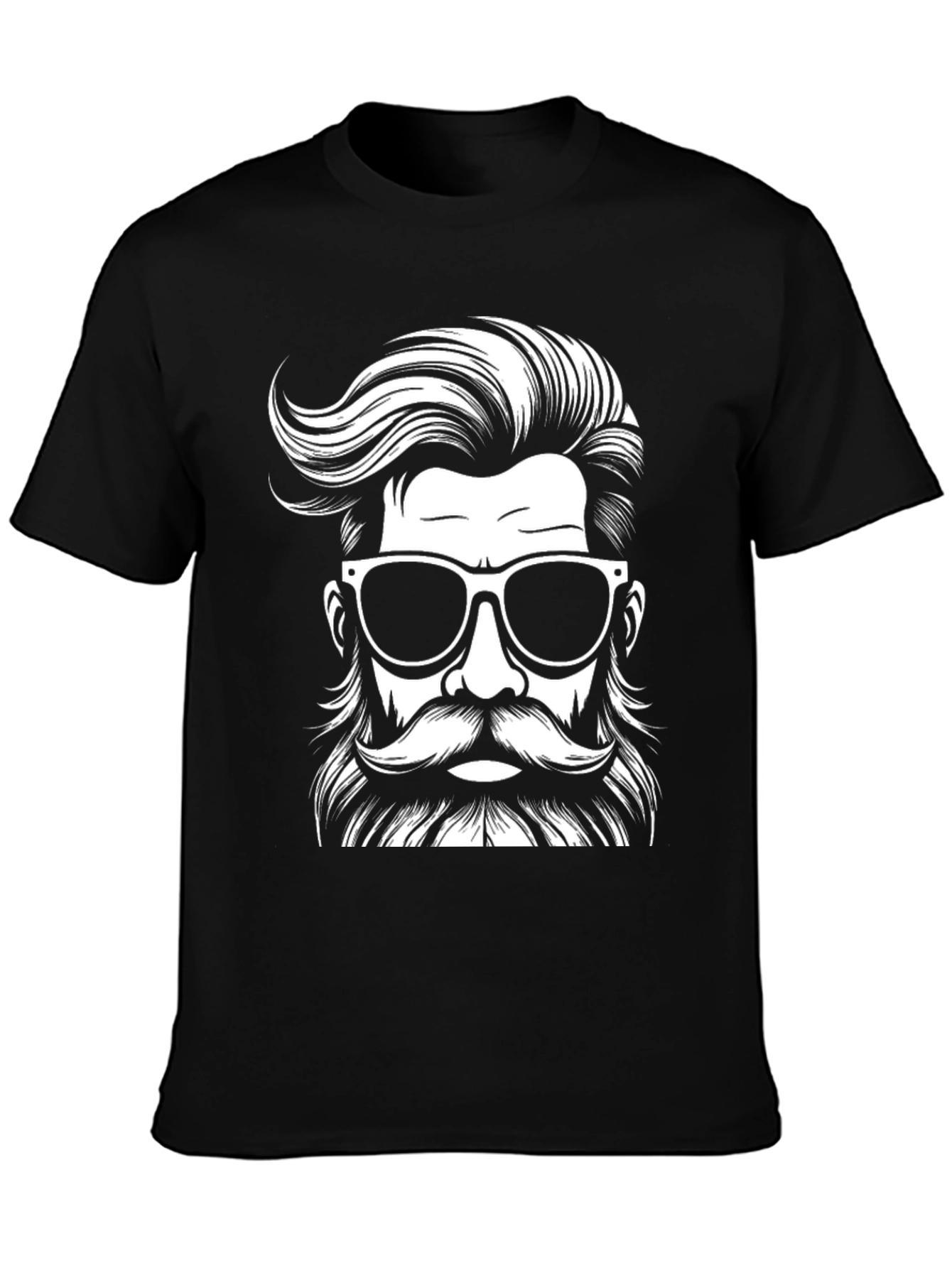 Cool Dude Graphic Tee - Black Hipster T-Shirt