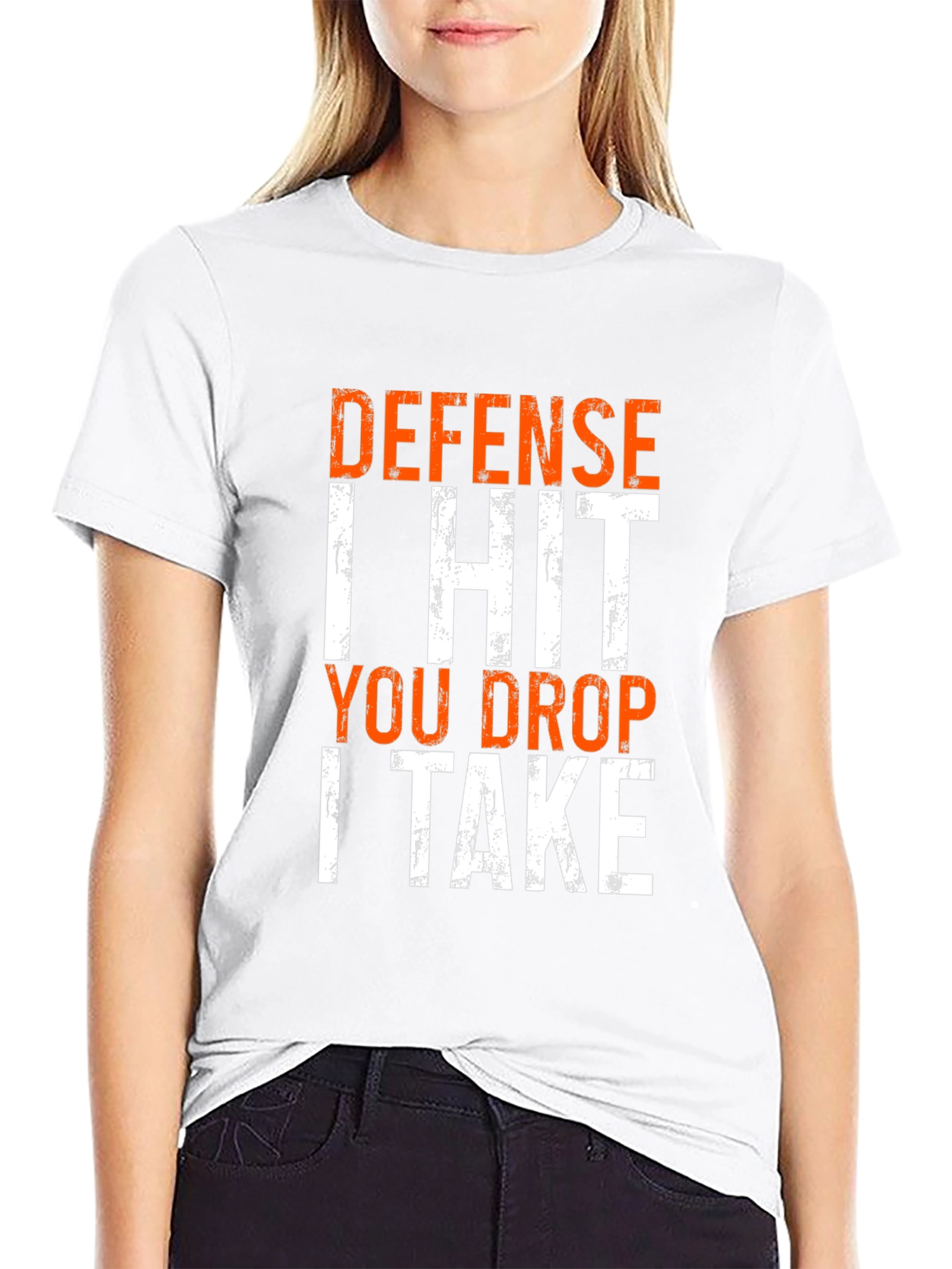 Defense I Hit You Drop I Take Funny T-Shirt