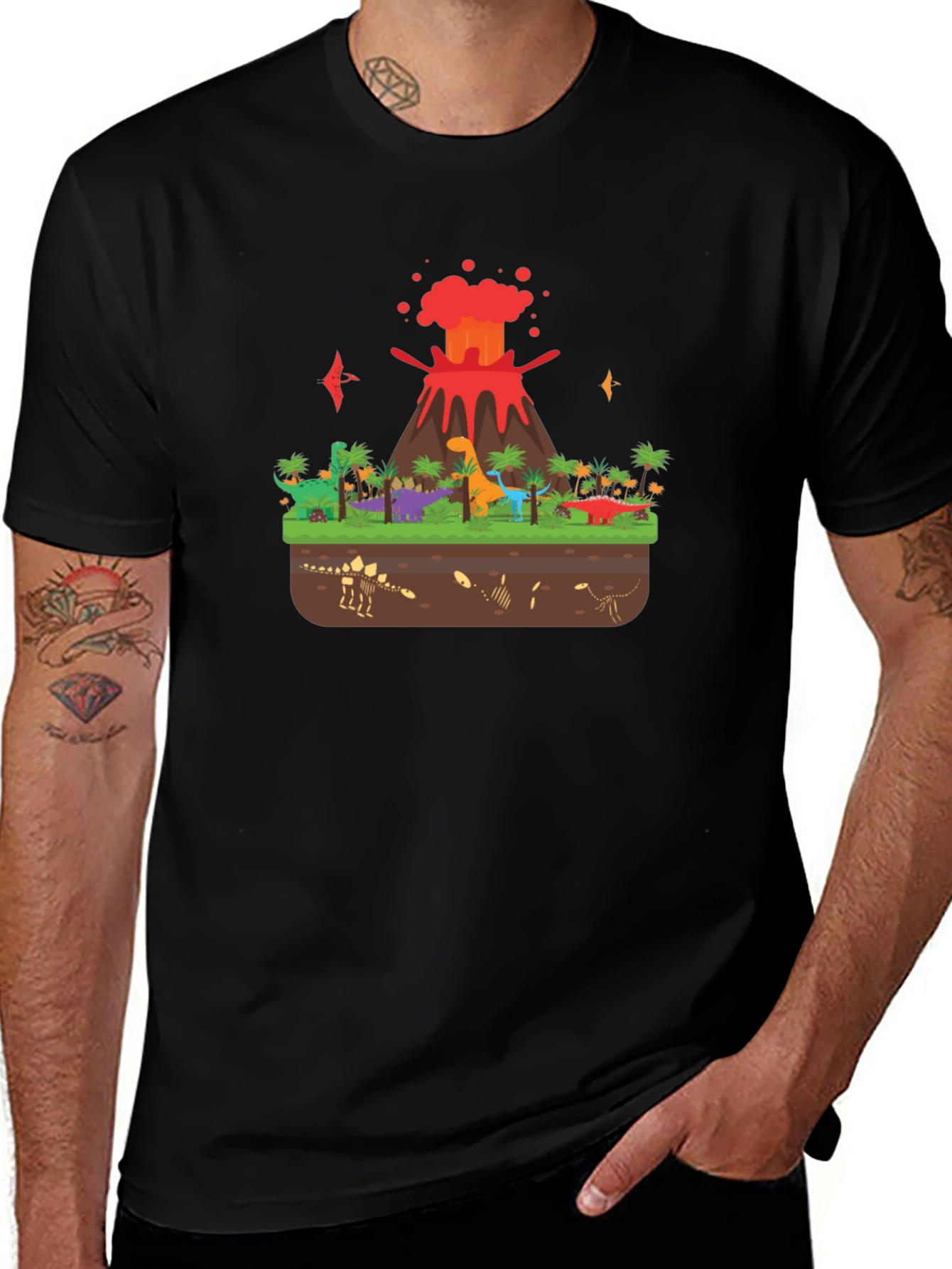 Dinosaur Volcano T-Shirt