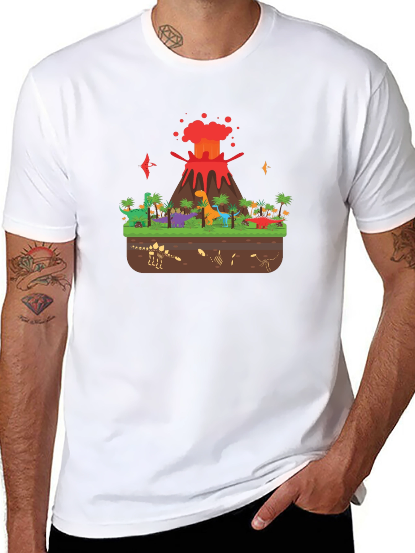 Dinosaur Volcano T-Shirt
