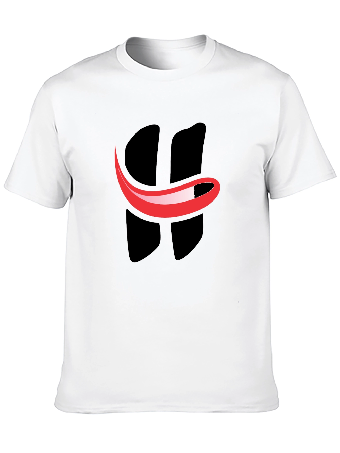 Smiley Face Graphic Tee - Black Cotton T-Shirt