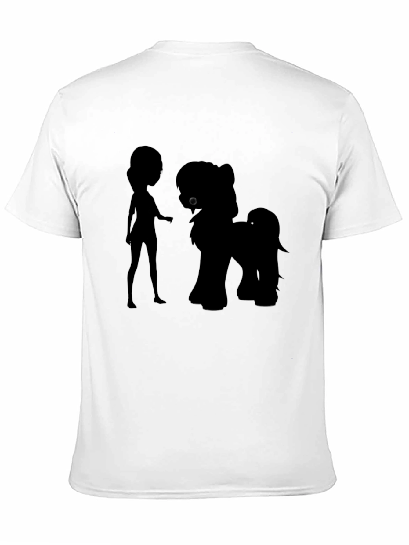 Silhouette Girl & Pony Black Graphic Tee