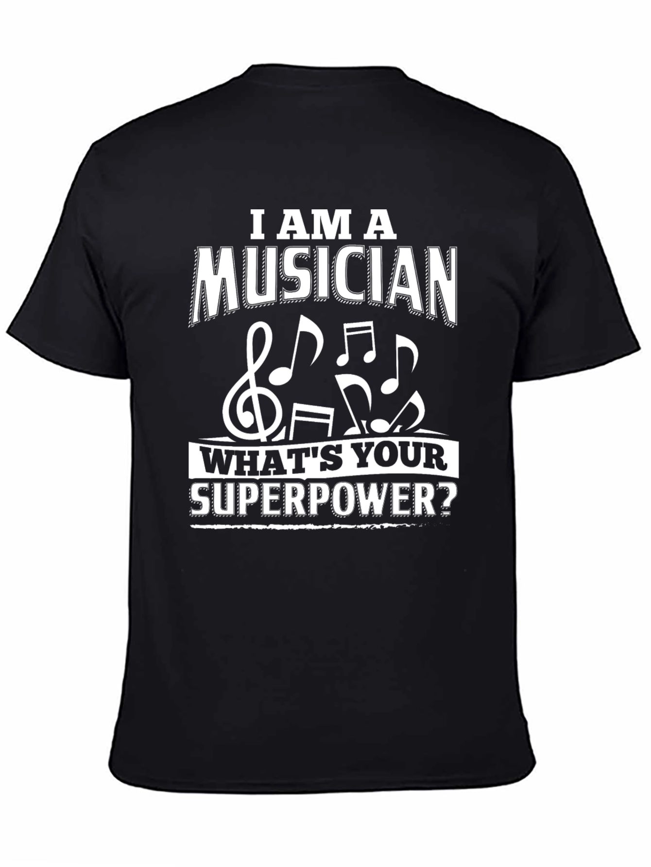 Musician Superpower T-Shirt - Black Graphic Tee