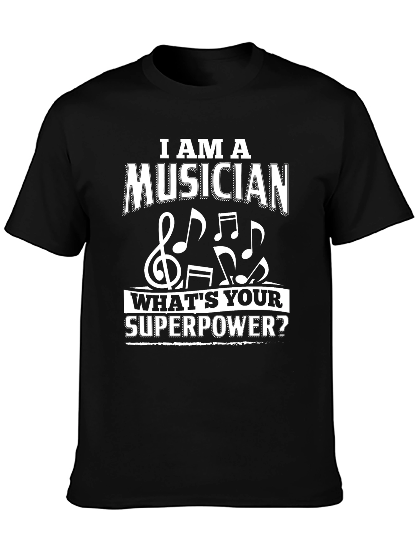 Musician Superpower T-Shirt - Black Graphic Tee