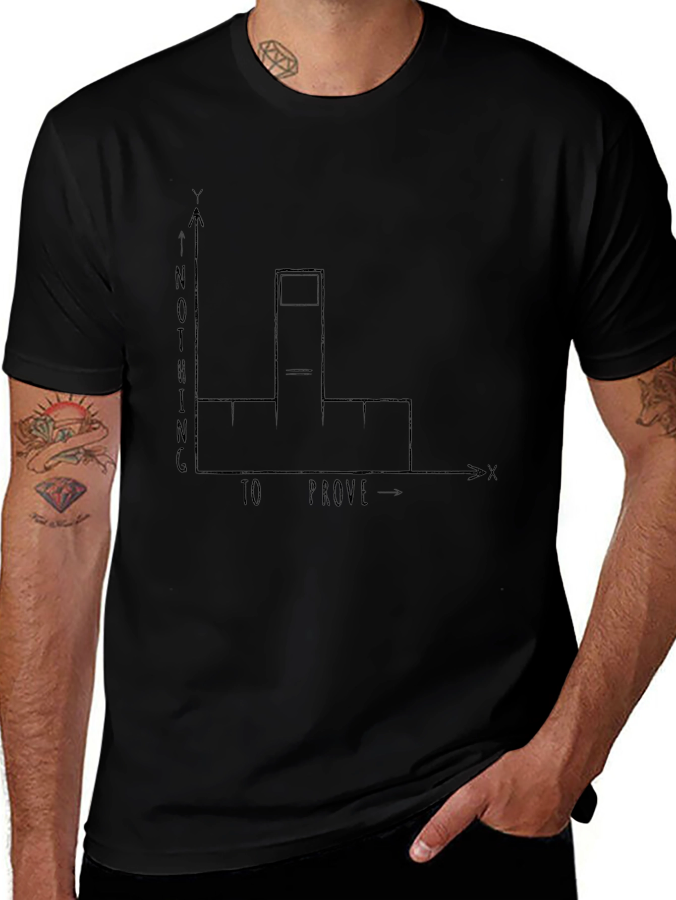 Nothing to Prove Middle Finger Graph T-Shirt