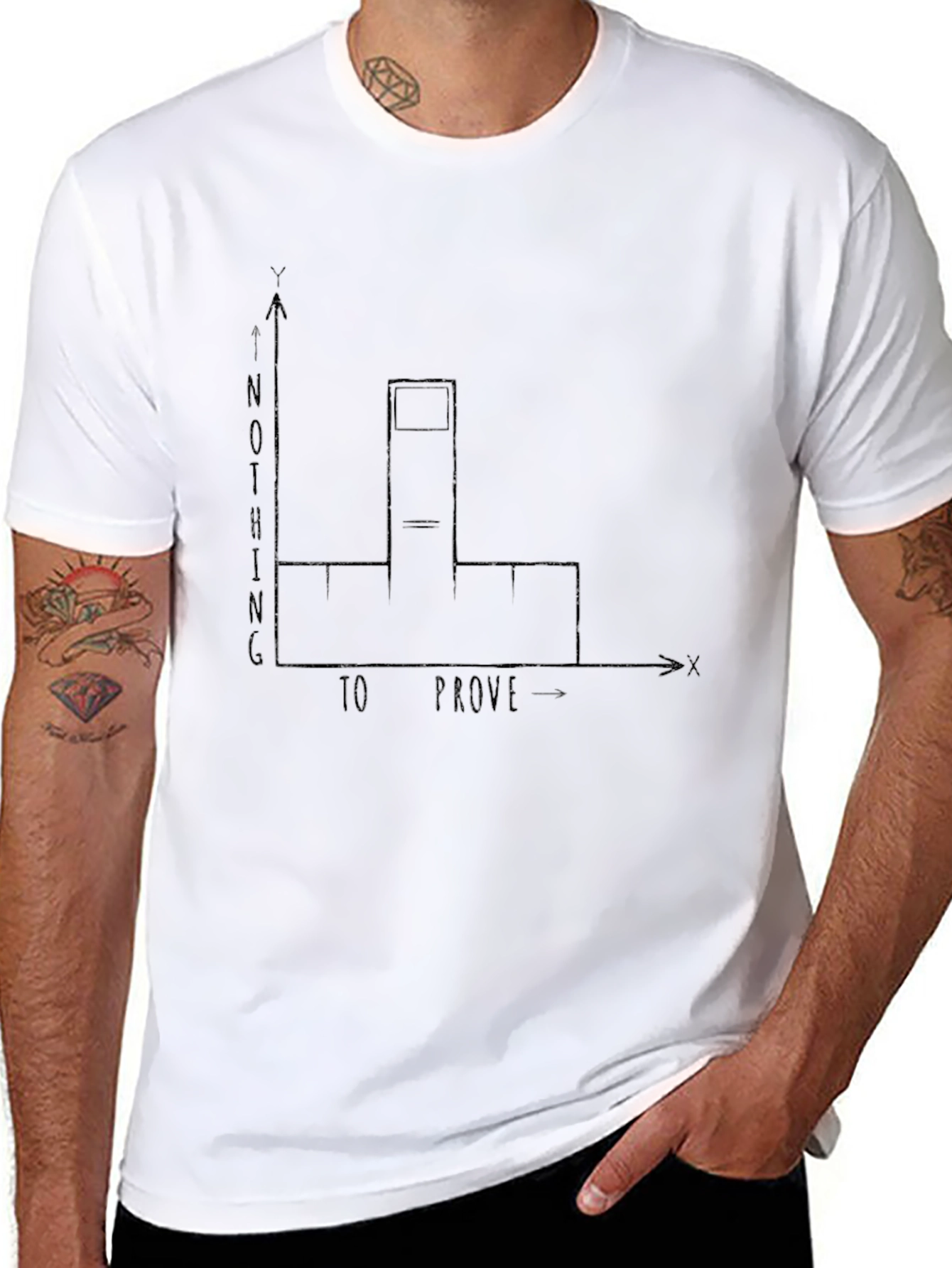 Nothing to Prove Middle Finger Graph T-Shirt