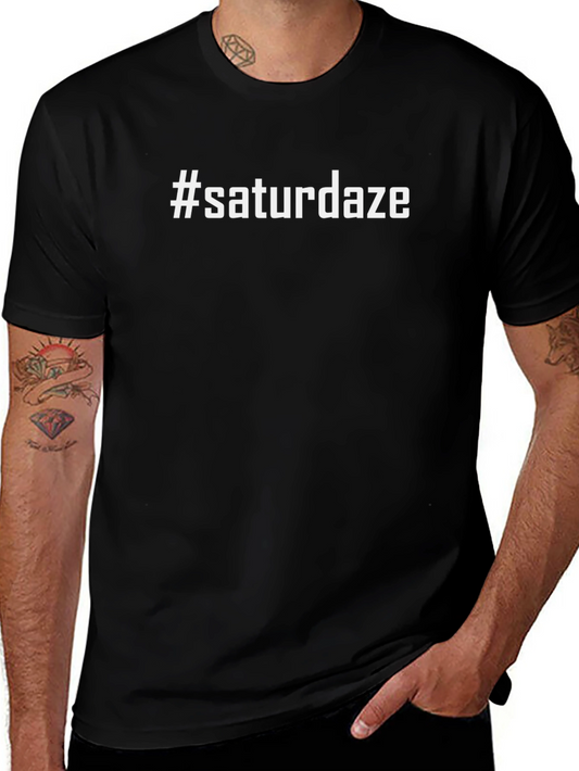 #saturdaze Black T-Shirt - Casual Comfort