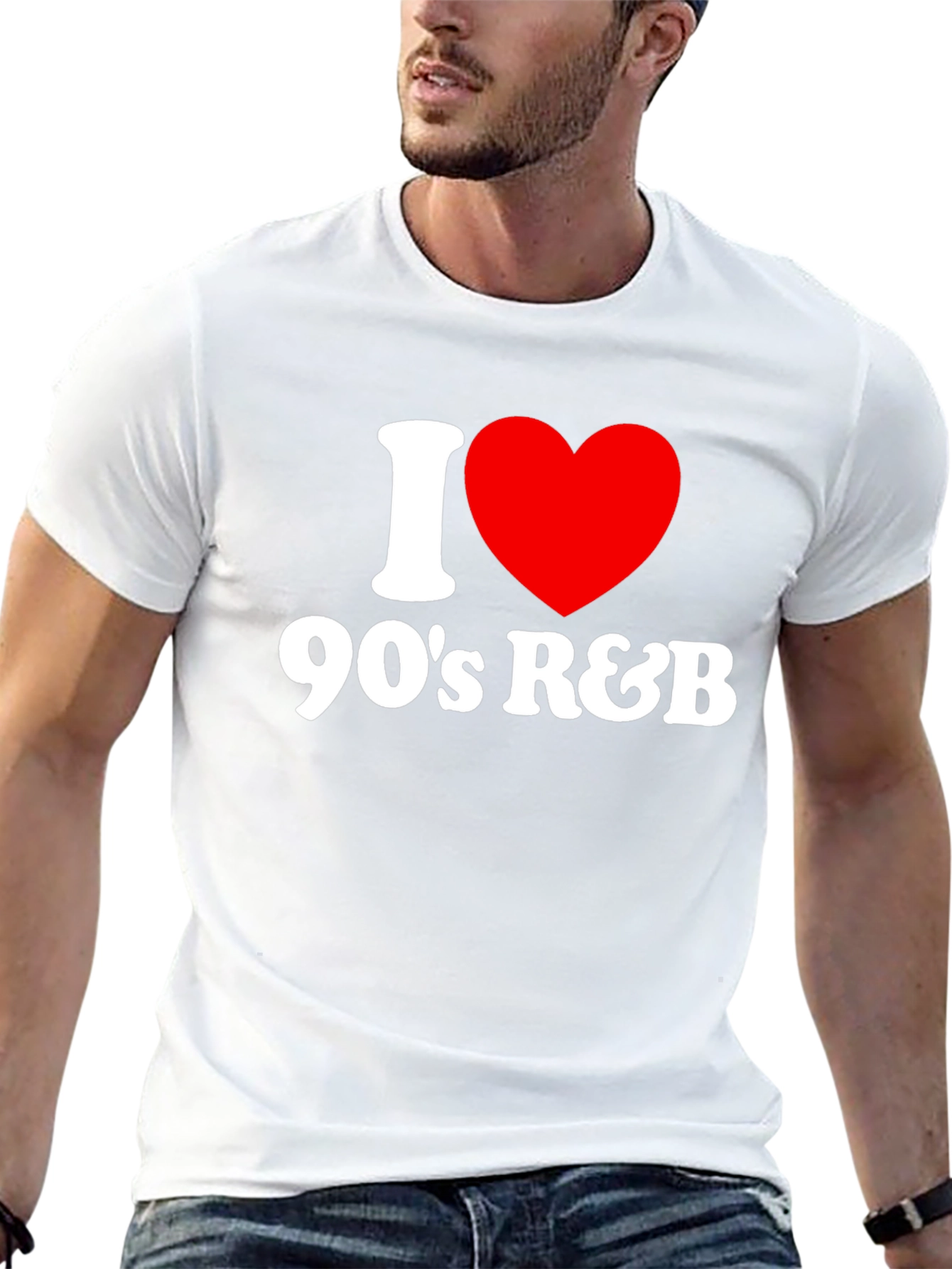 I Heart 90s R&B Black Graphic T-Shirt