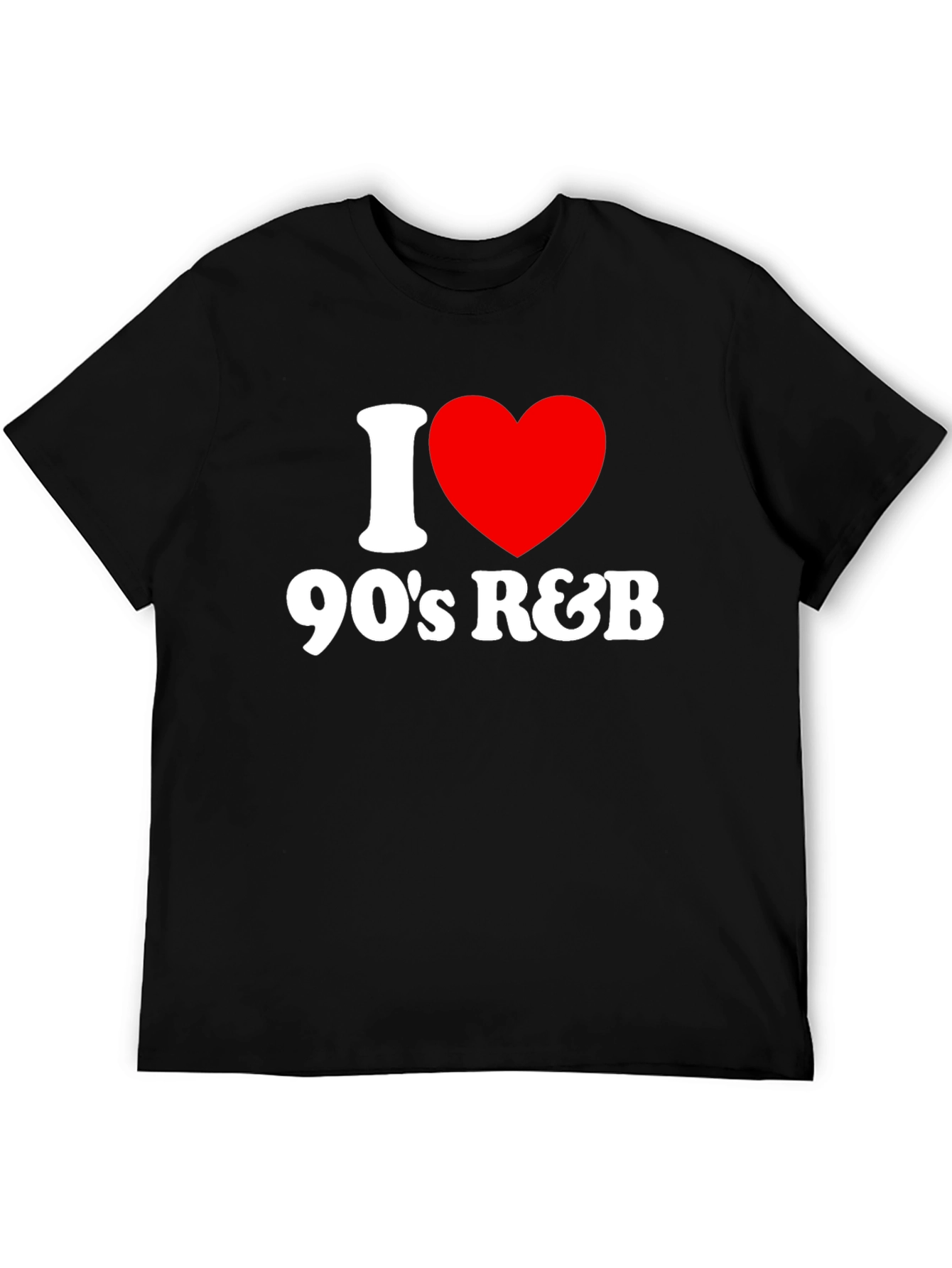 I Heart 90s R&B Black Graphic T-Shirt