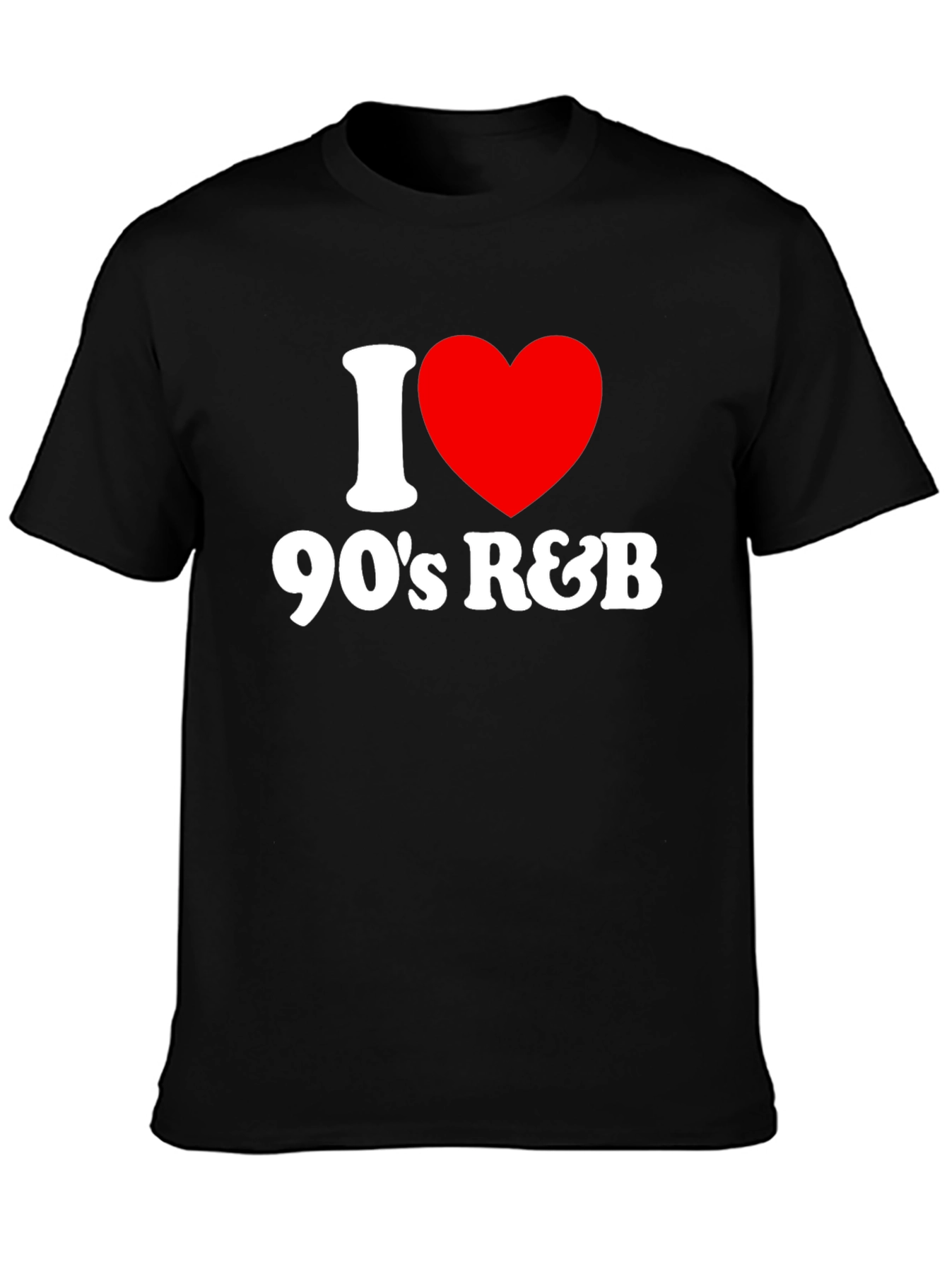 I Heart 90s R&B Black Graphic T-Shirt