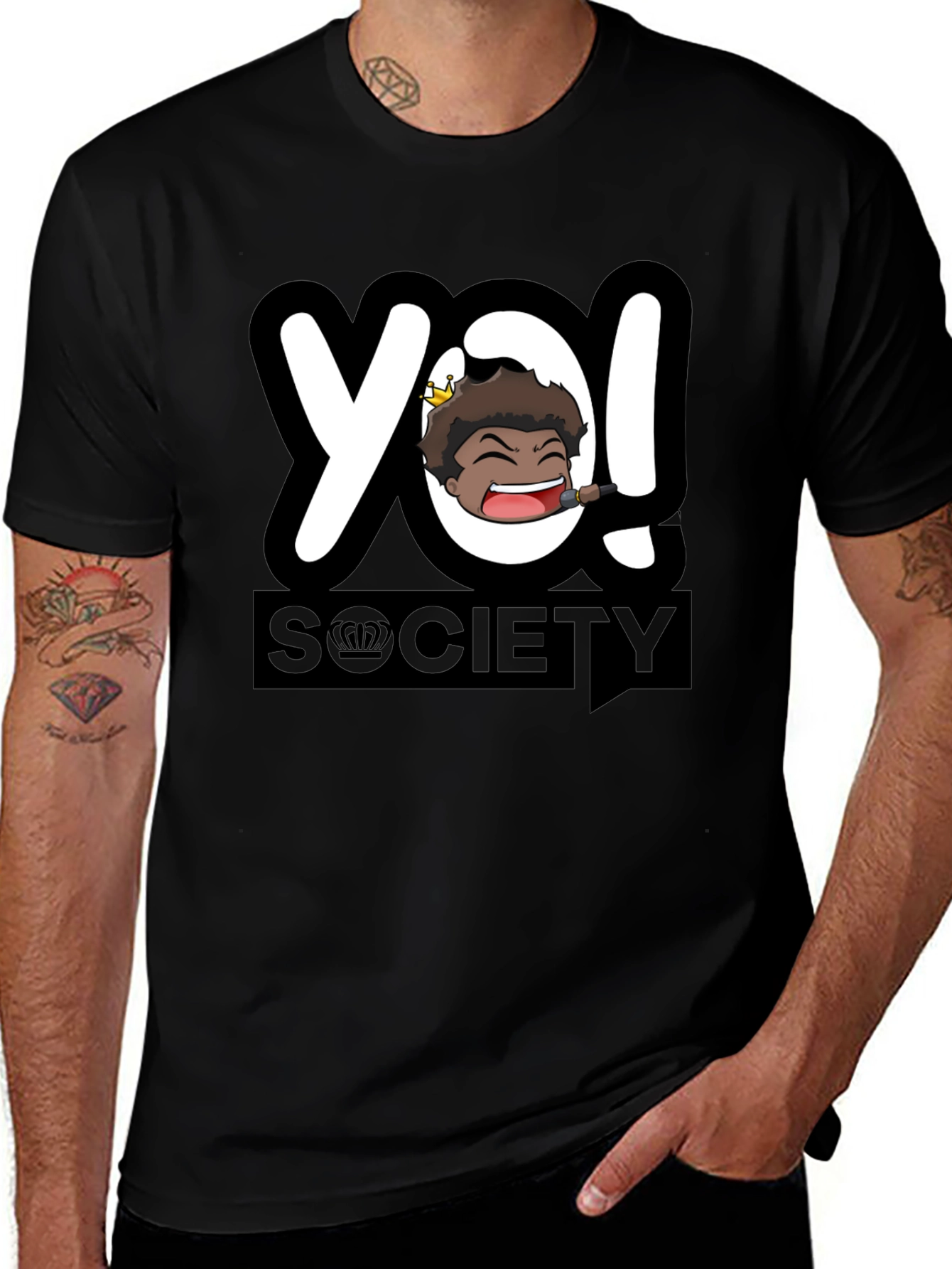 YO! Society Black Graphic Tee
