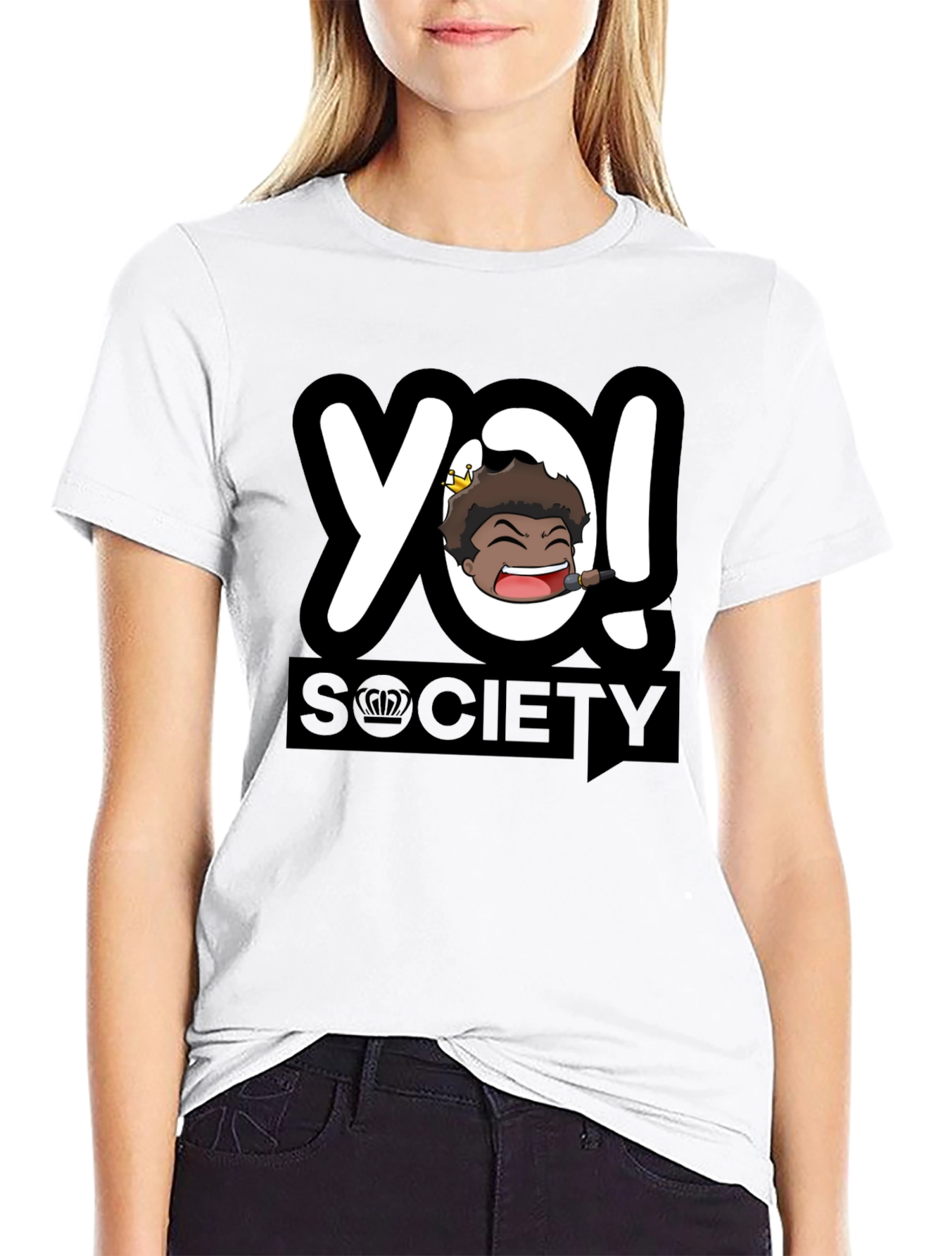 YO! Society Black Graphic Tee
