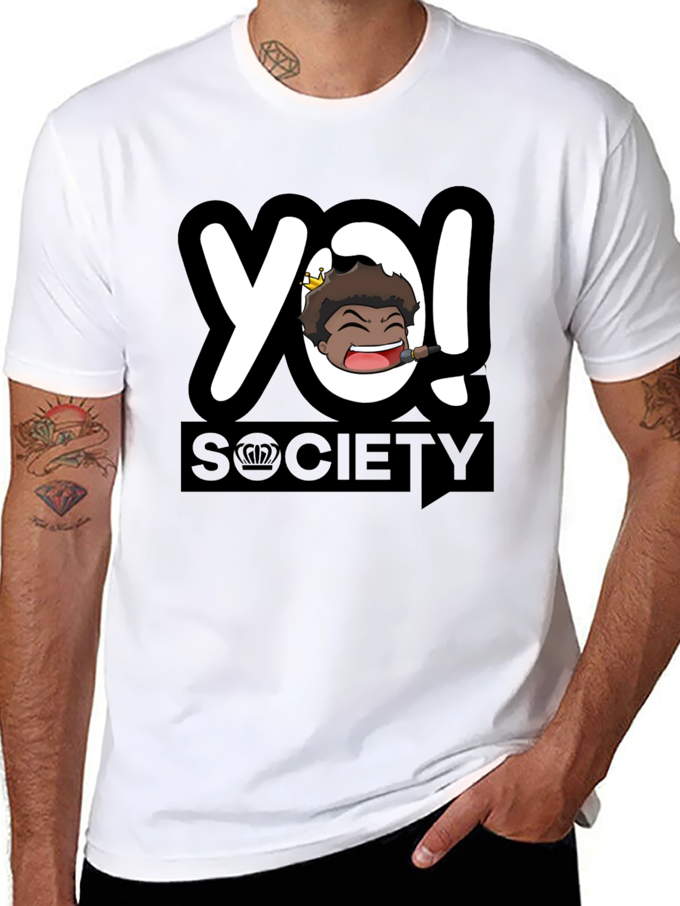 YO! Society Black Graphic Tee