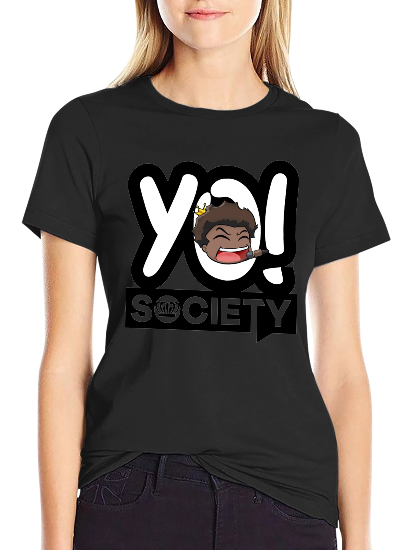 YO! Society Black Graphic Tee
