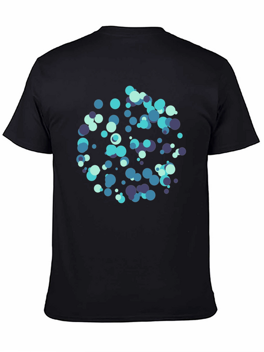 Modern Dot Pattern Black T-Shirt
