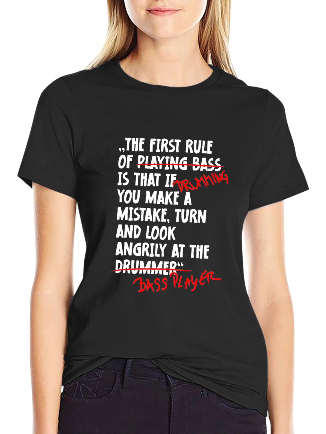 Funny Bass Player T-Shirt - Blame the Drummer!