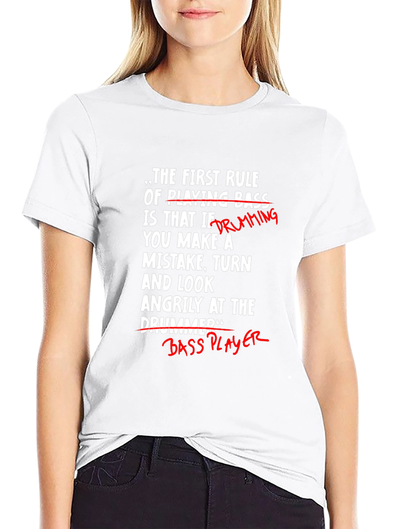 Funny Bass Player T-Shirt - Blame the Drummer!