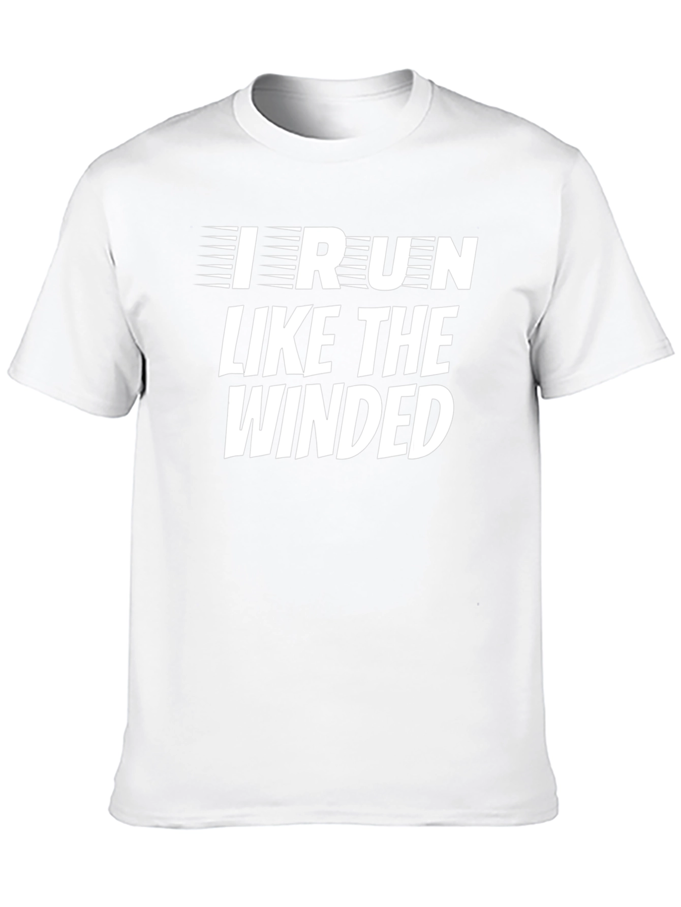 I Run Like The Winded Mens Black Graphic T-Shirt