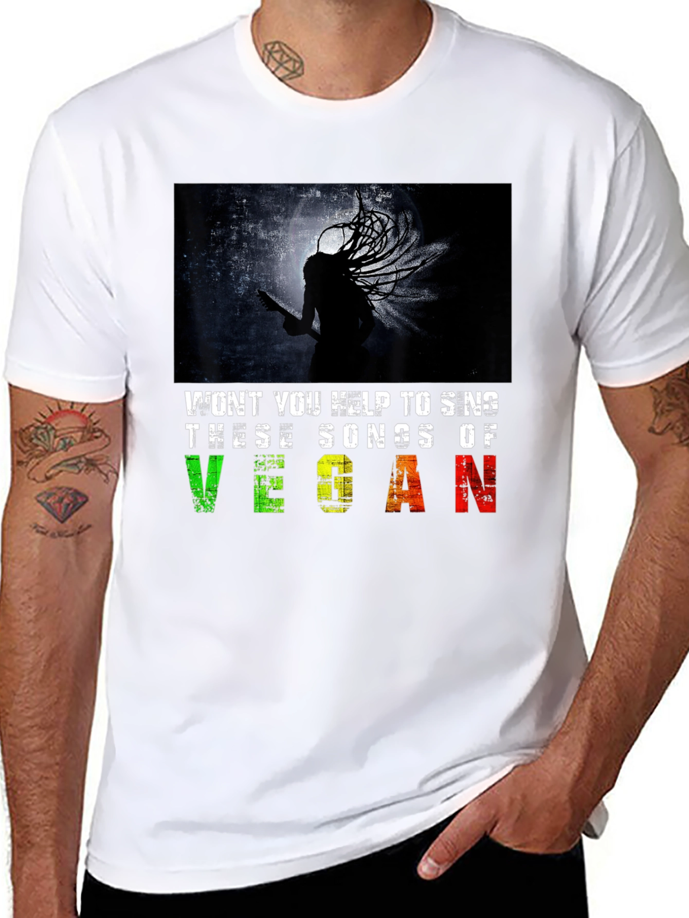 Vegan Music T-Shirt: Sing These Songs!