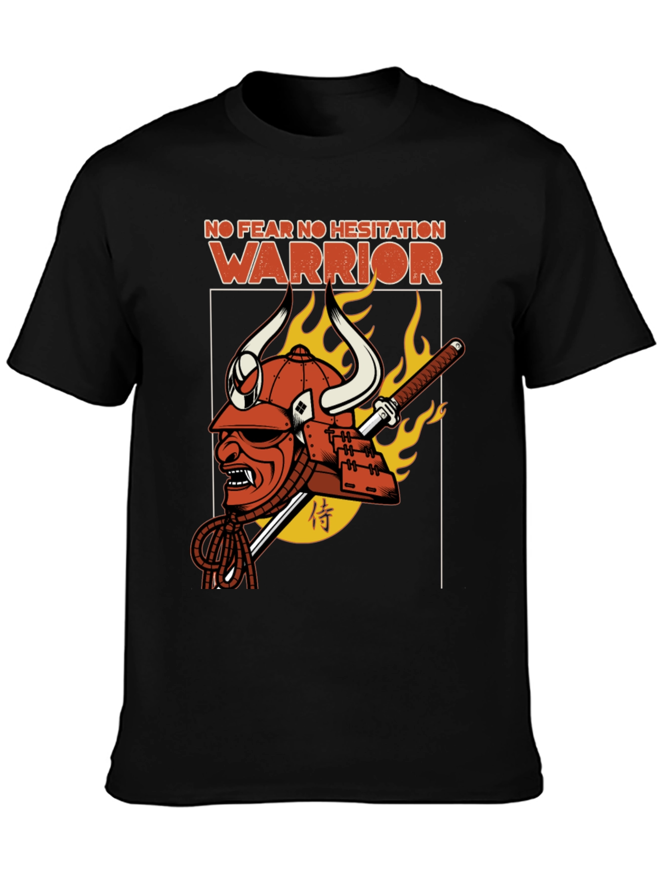 Samurai Warrior T-Shirt - No Fear No Hesitation