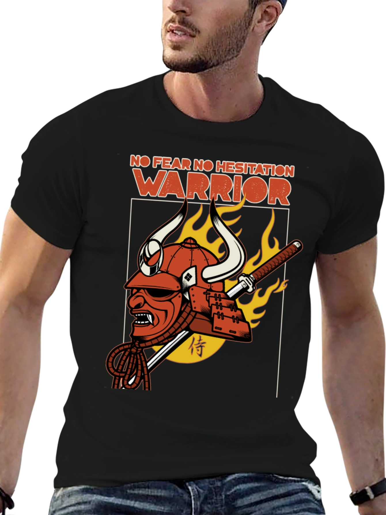 Samurai Warrior T-Shirt - No Fear No Hesitation