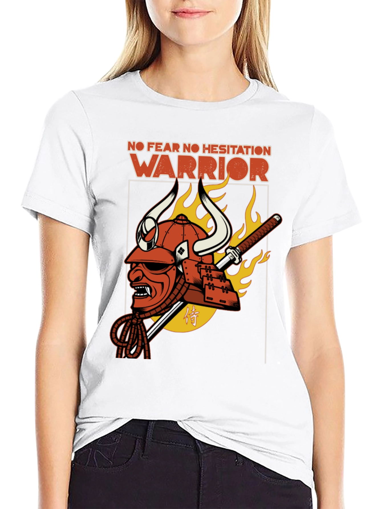Samurai Warrior T-Shirt - No Fear No Hesitation