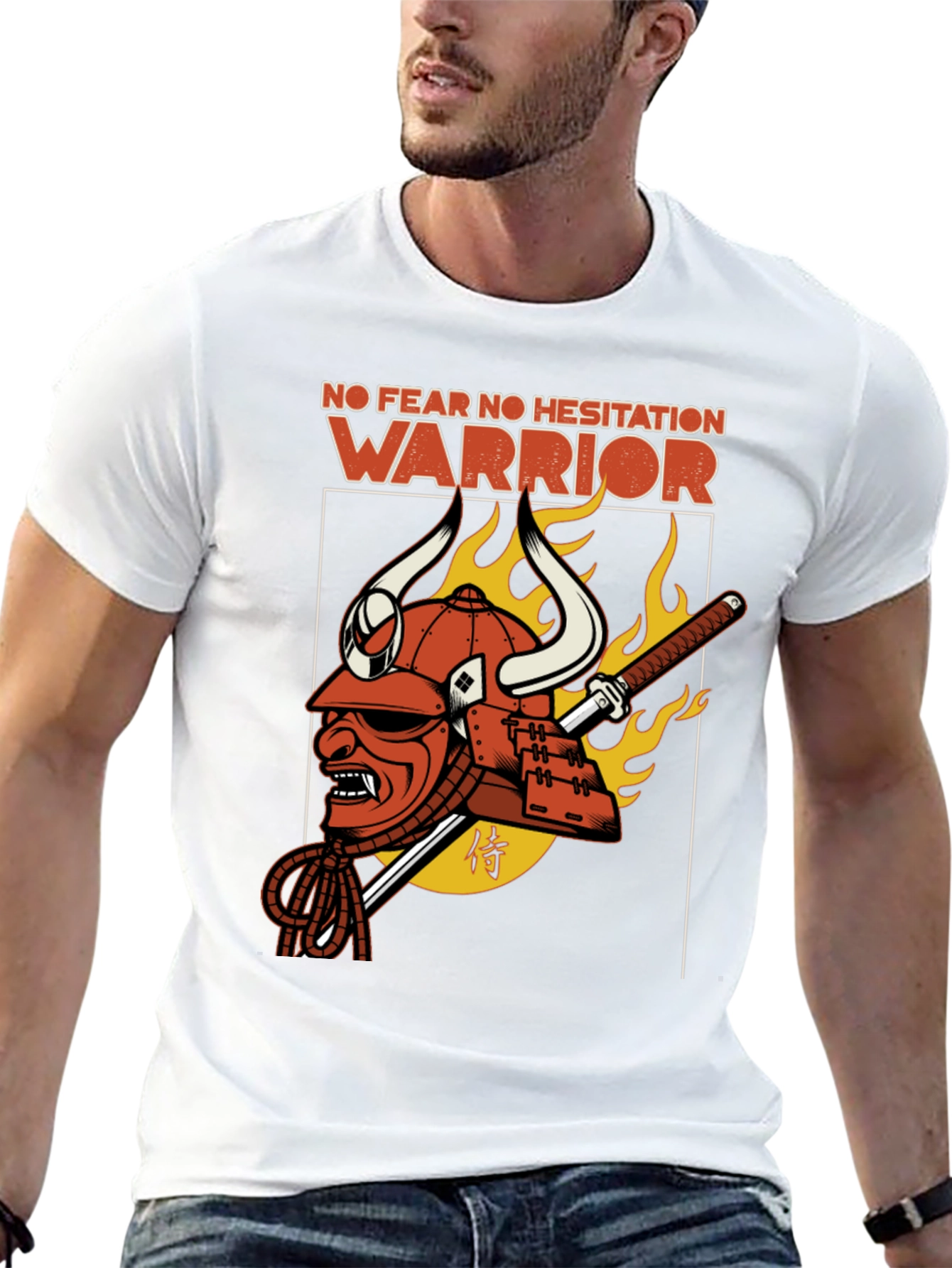 Samurai Warrior T-Shirt - No Fear No Hesitation