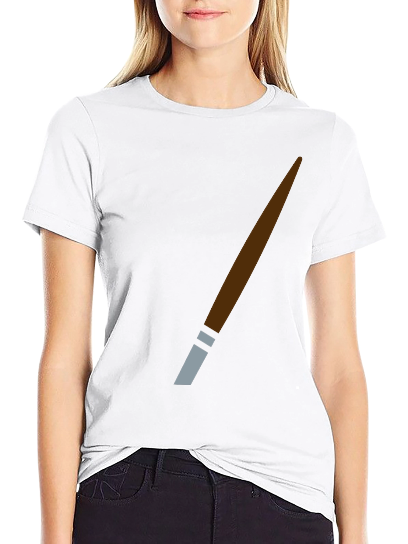 Novelty Brush Stroke T-Shirt - Artsy Graphic Tee