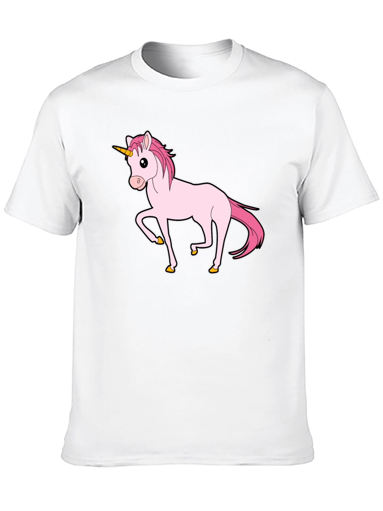 Unicorn Graphic Print T-Shirt - Black