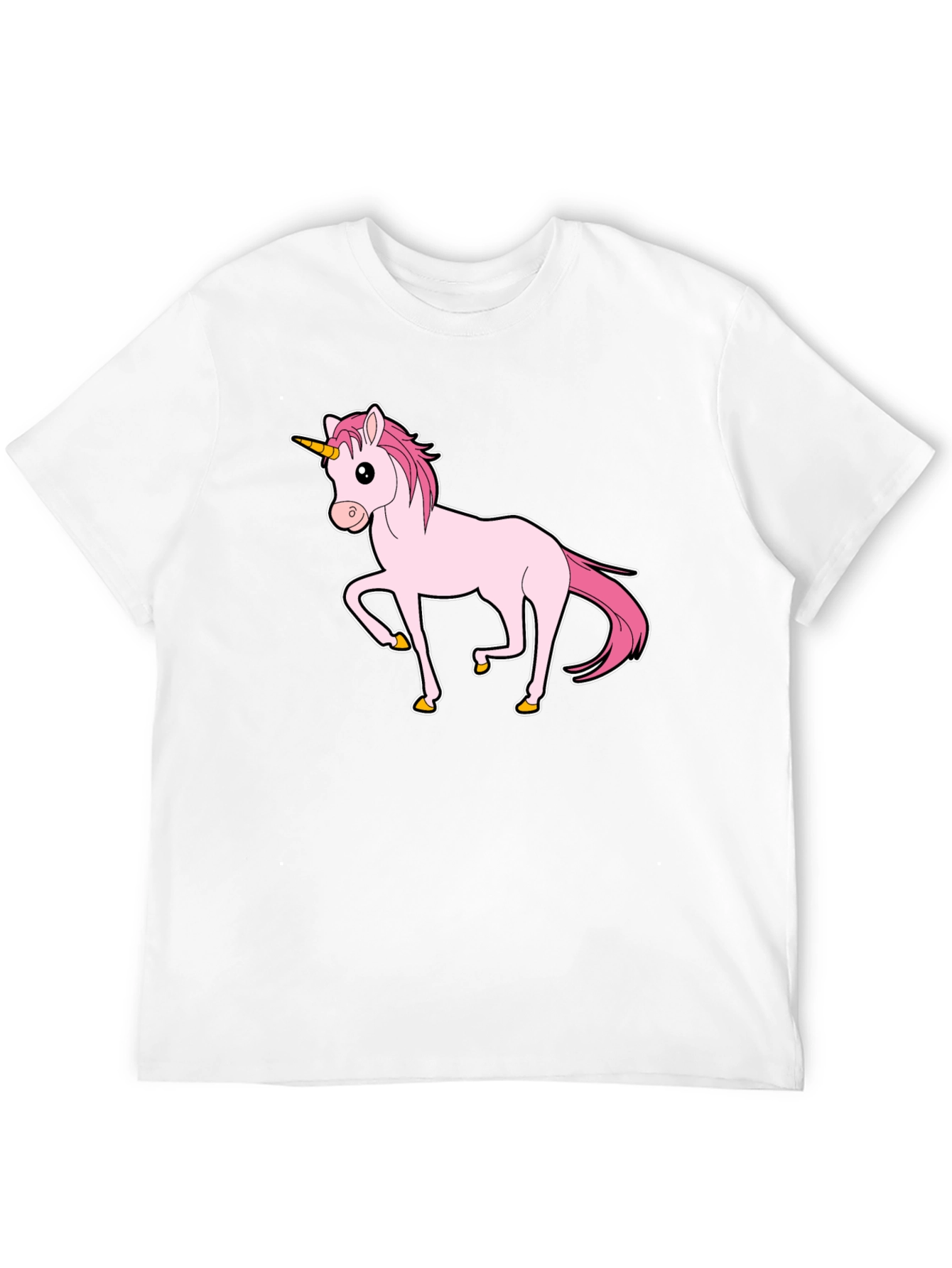 Unicorn Graphic Print T-Shirt - Black