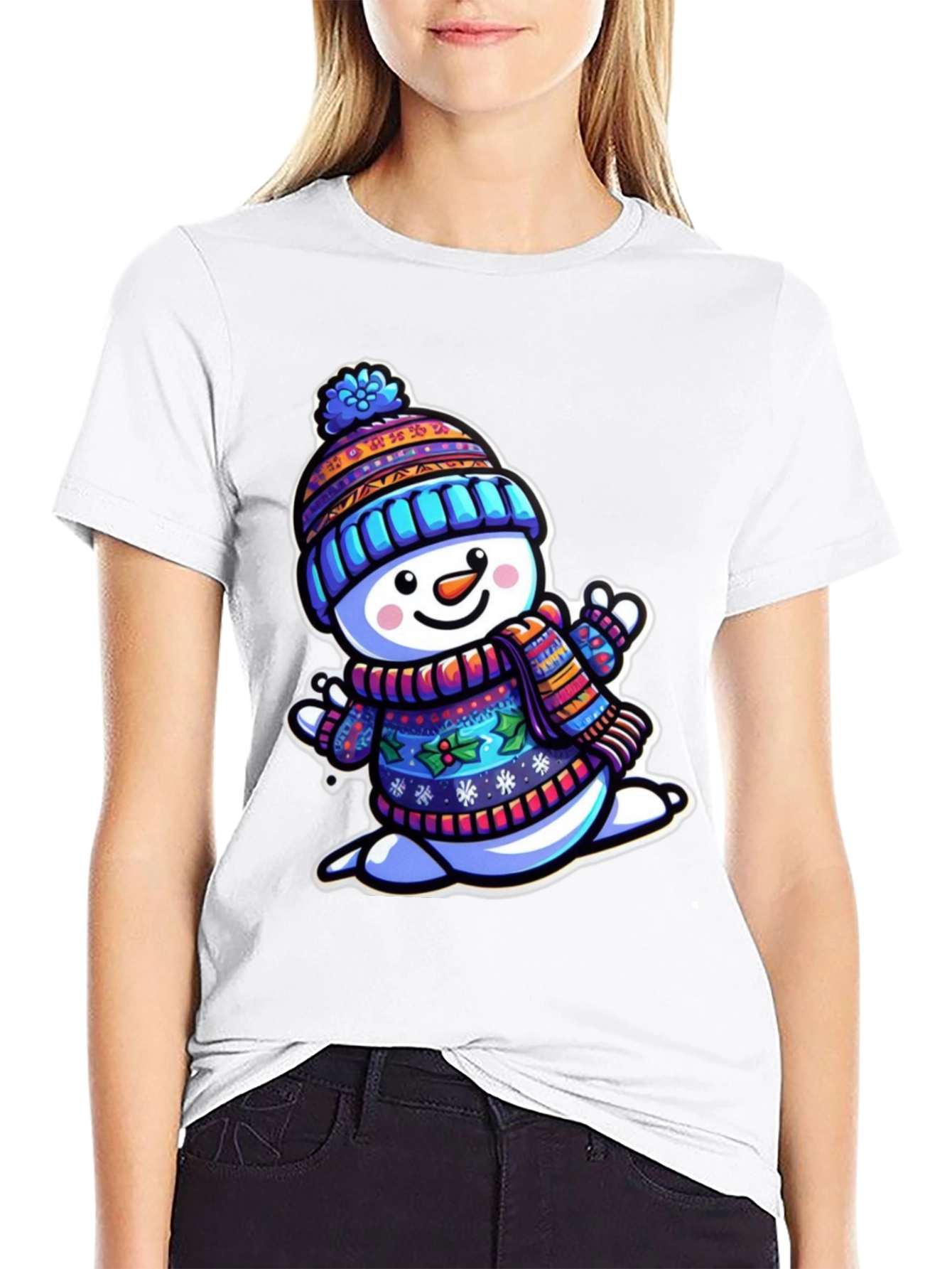 Festive Snowman Graphic Tee