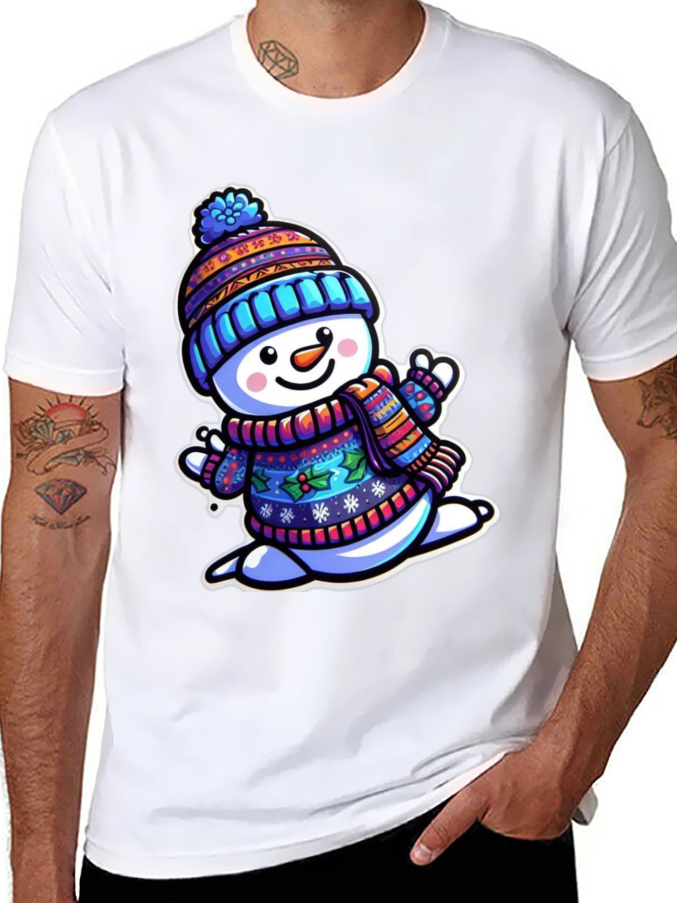 Festive Snowman Graphic Tee