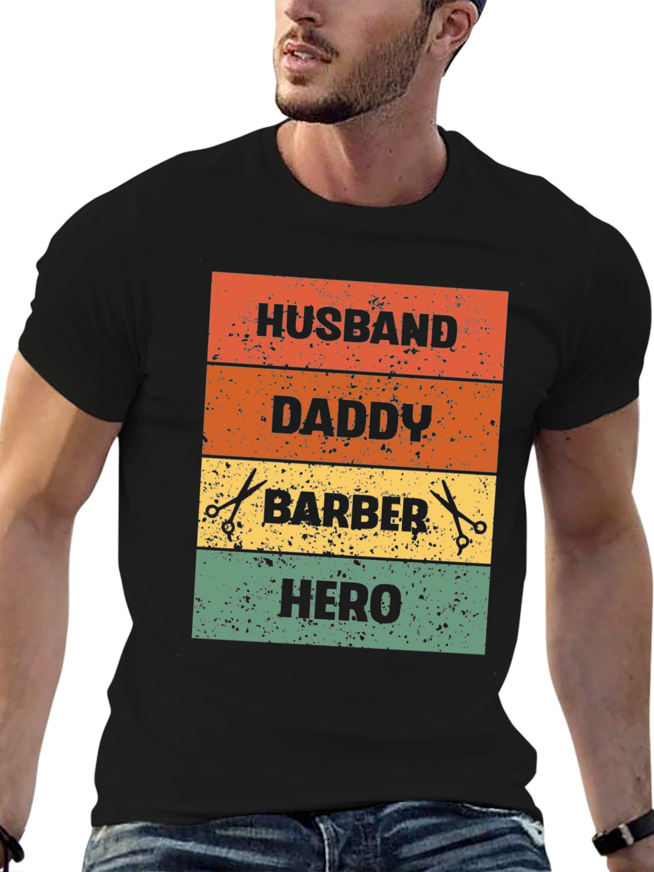 Husband Daddy Barber Hero T-Shirt