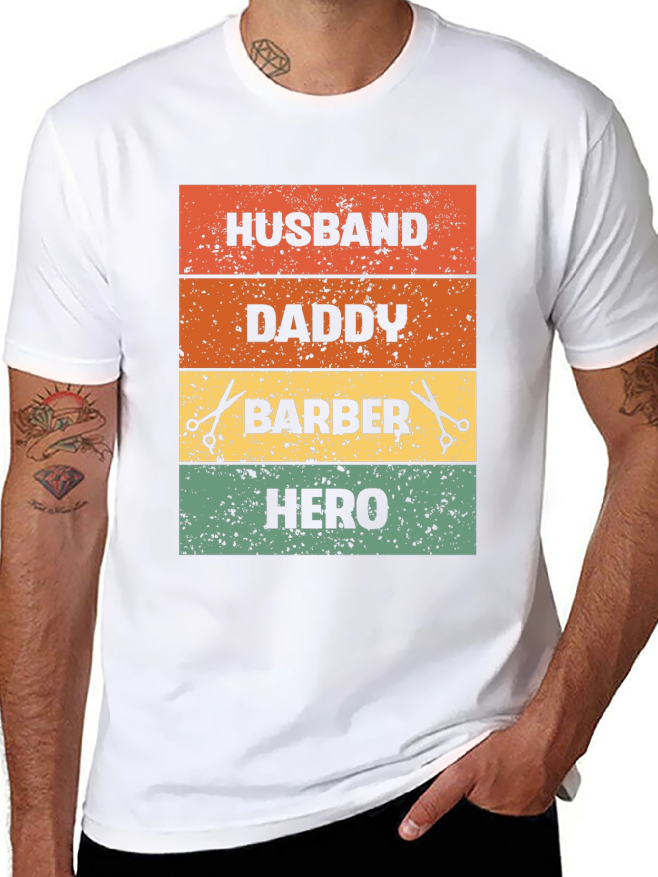 Husband Daddy Barber Hero T-Shirt