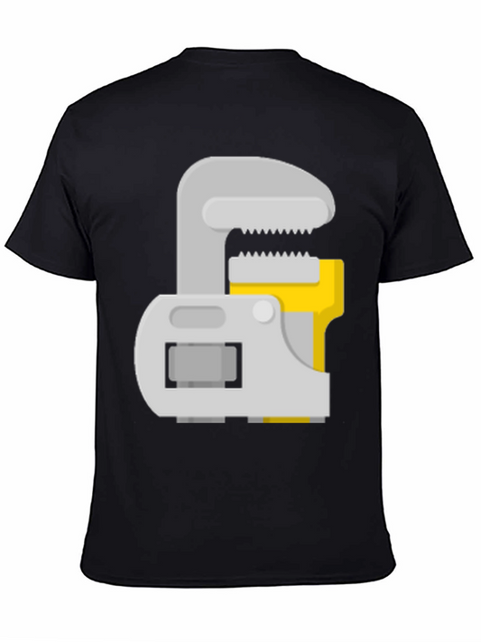 Novelty Plumber Wrench Graphic T-Shirt