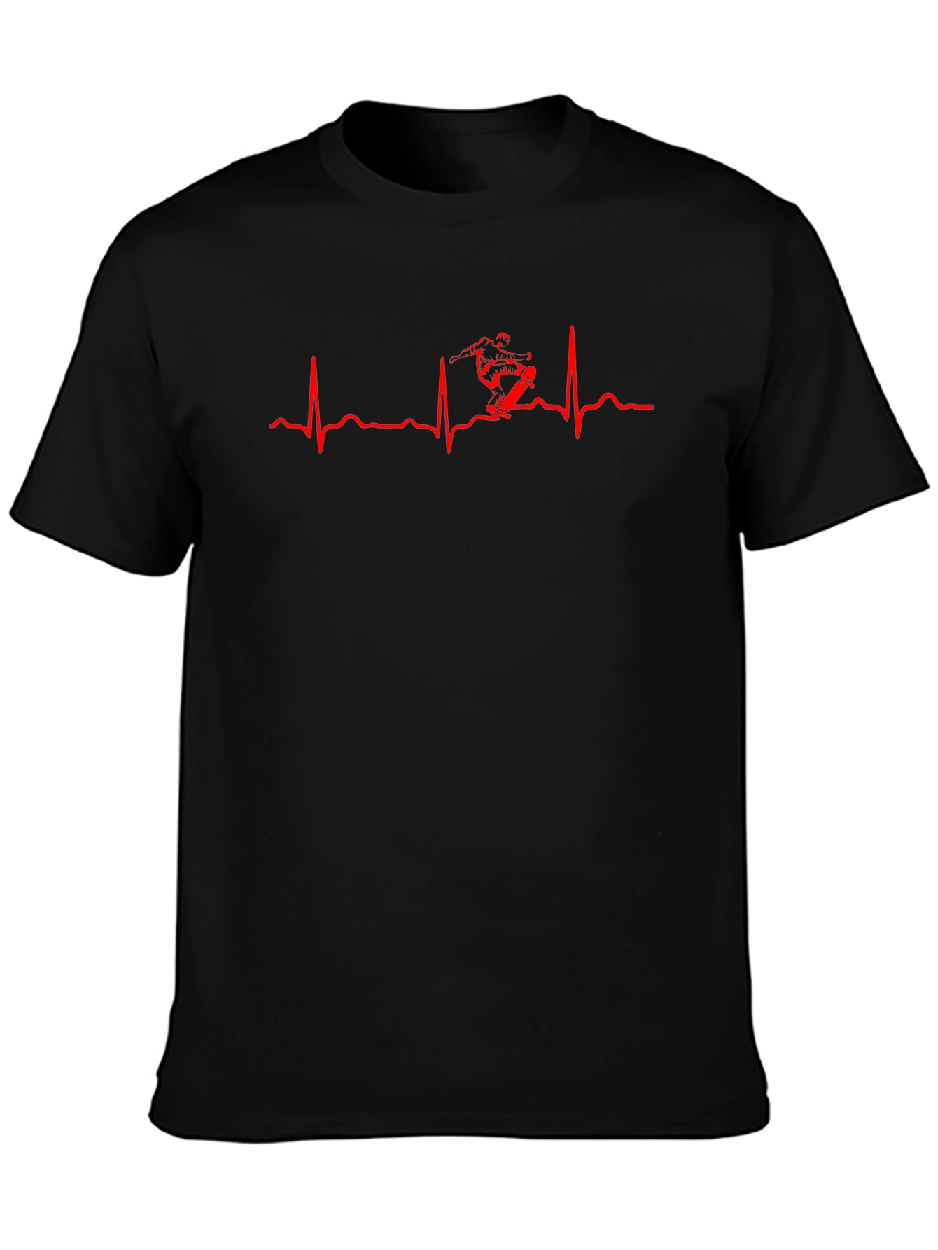 Skateboard Heartbeat Graphic T-Shirt