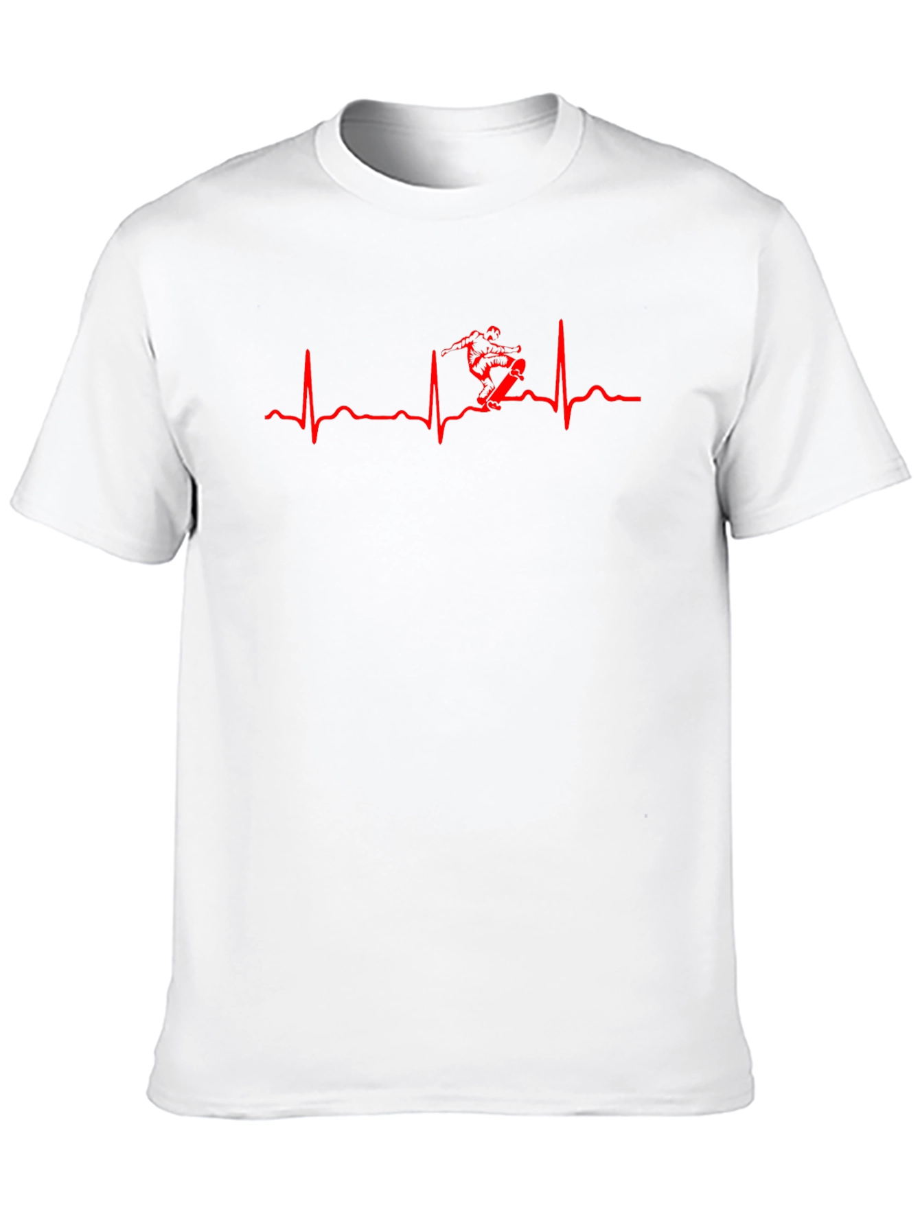 Skateboard Heartbeat Graphic T-Shirt