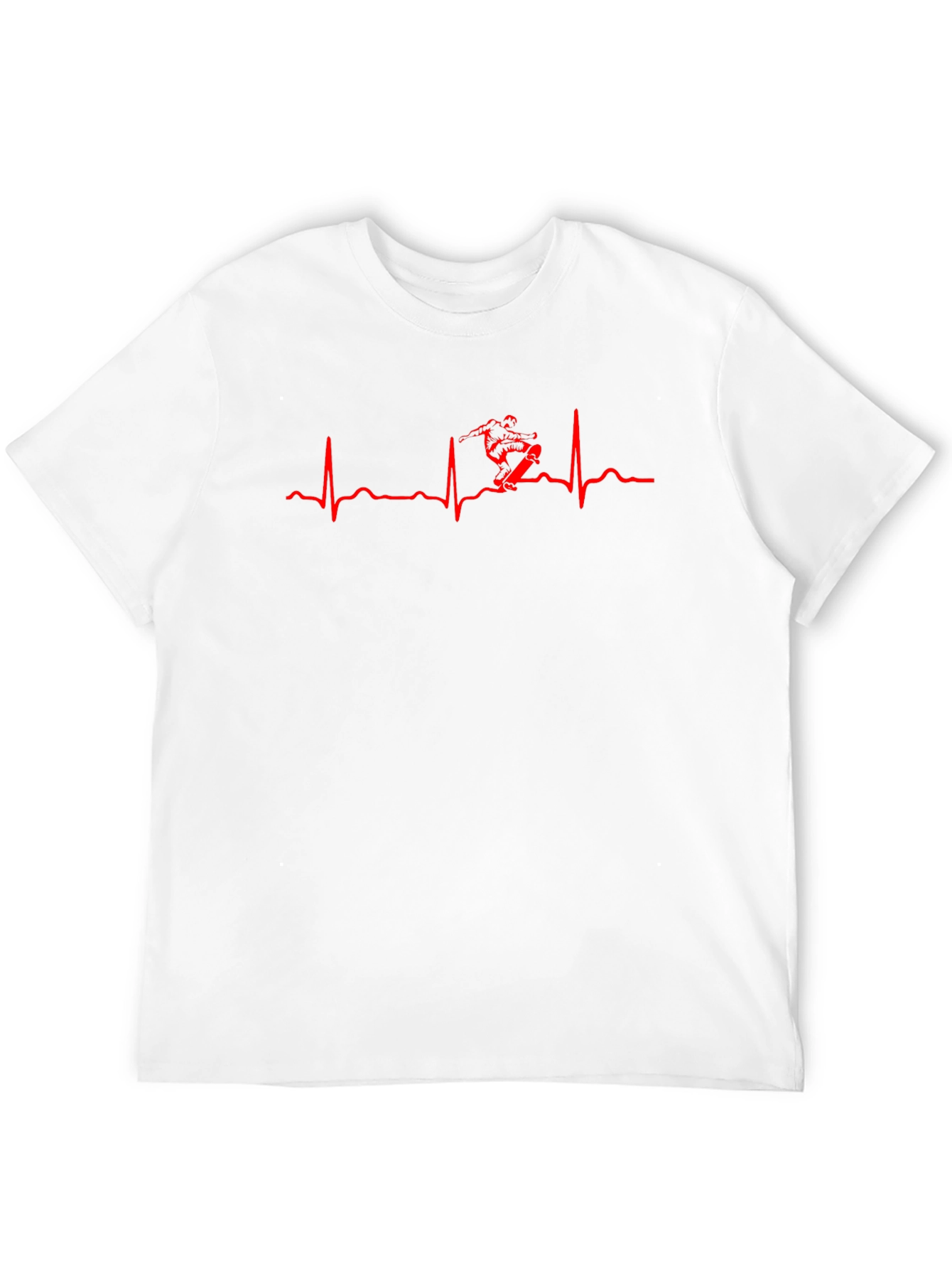 Skateboard Heartbeat Graphic T-Shirt