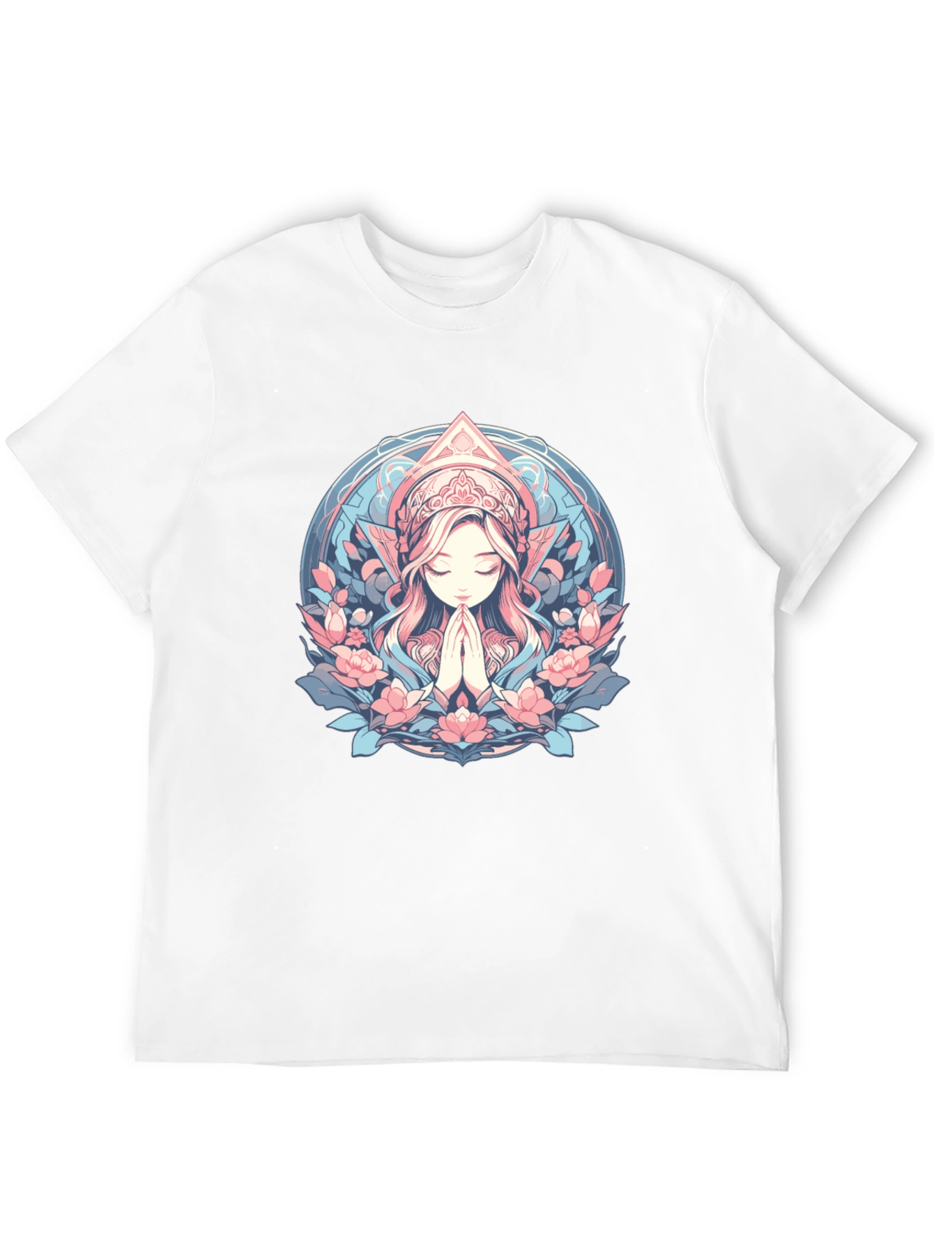Praying Woman Floral T-Shirt