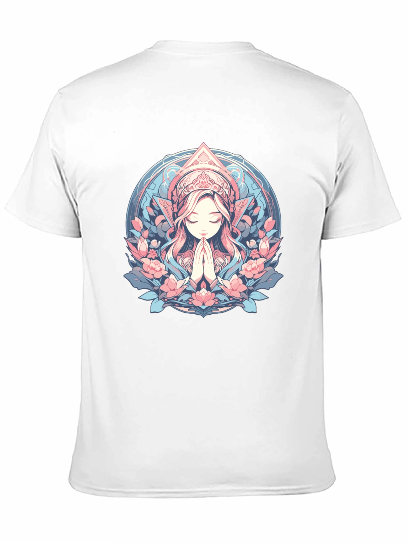 Praying Woman Floral T-Shirt
