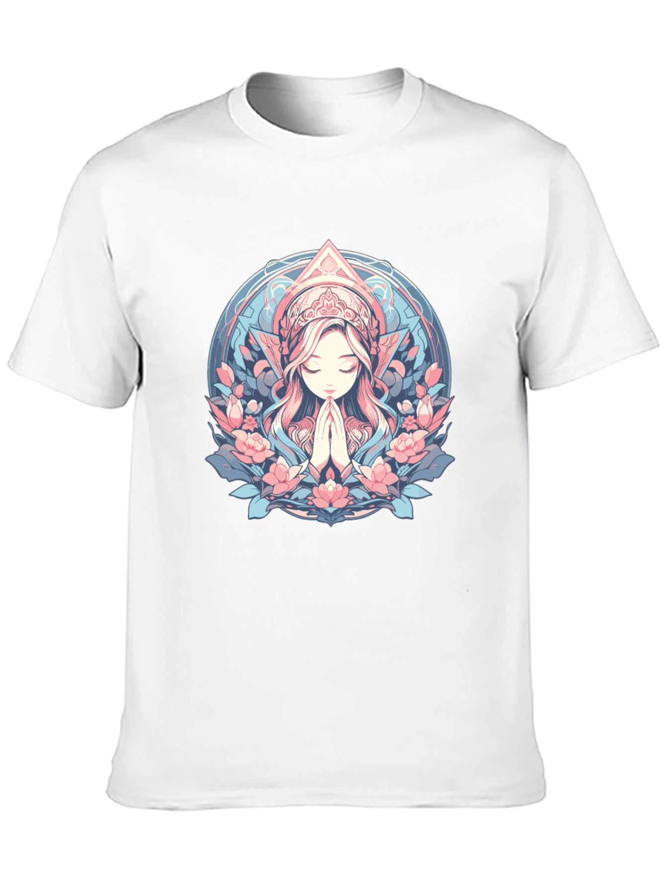 Praying Woman Floral T-Shirt